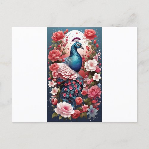 Valentines Day Bliss Floral Symphony Post Card 