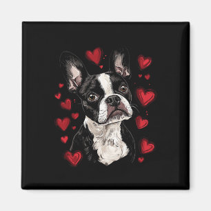 Valentine's Day Boston Terrier  Magnet