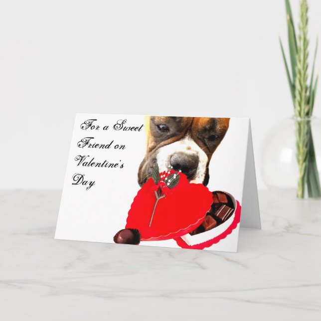 Valentine's Day Boxer greeting card (Front)