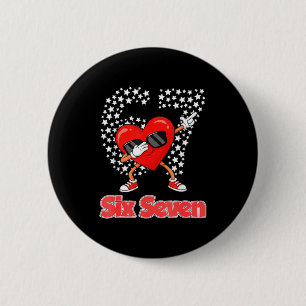 Valentines day boys kids girls hearts dabbing six button