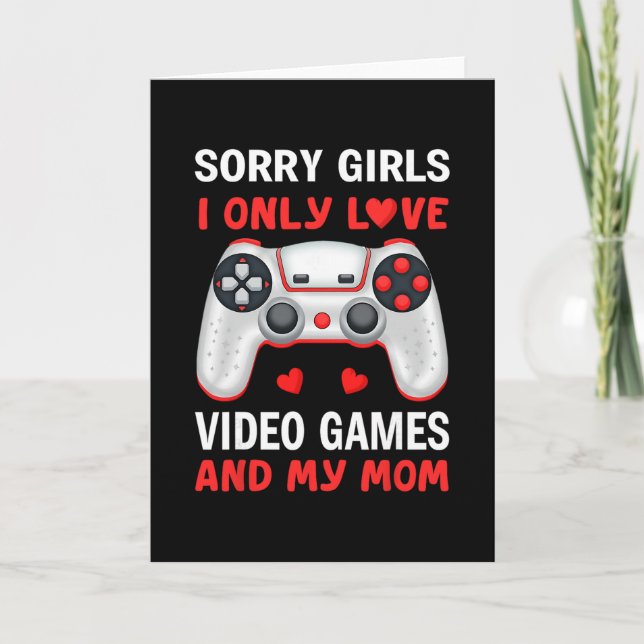 Valentines Day Boys Kids Son Video Games Funny Gam Card (Front)