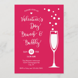 Valentine's Day Brunch & Bubble Invitation