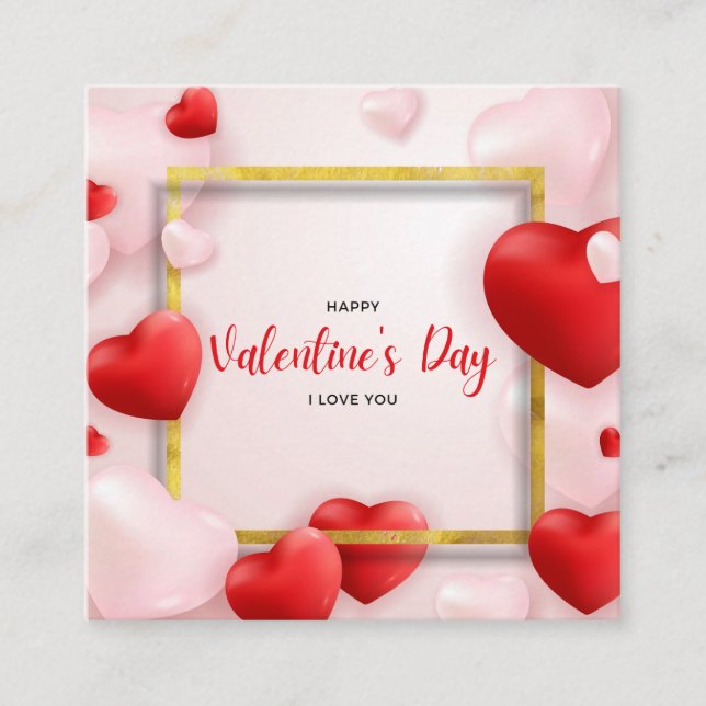 Valentine's Day business cards  (Front)