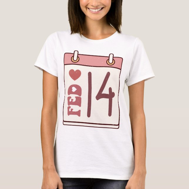 Valentine's Day Calendar T-Shirt (Front)