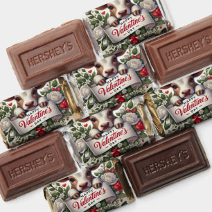 Valentine's Day Calf with Floral Arrangement Hershey's Miniatures