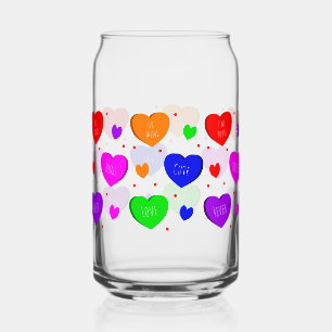 Valentine's Day Can Glass