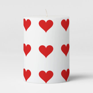 Valentine's Day candle with hearts