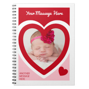 Valentine's Day Candy Hearts Box Custom Photo Notebook