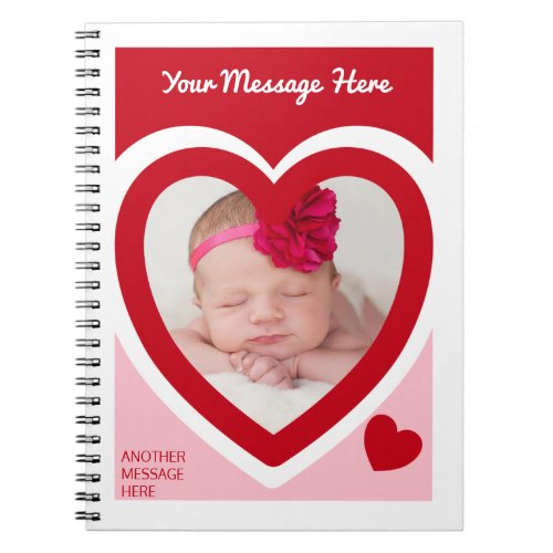 Valentines Day Candy Hearts Box Custom Photo Notebook