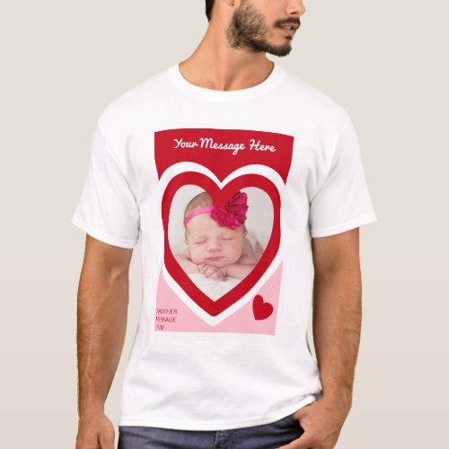 Valentines Day Candy Hearts Box Custom Photo T_Shirt
