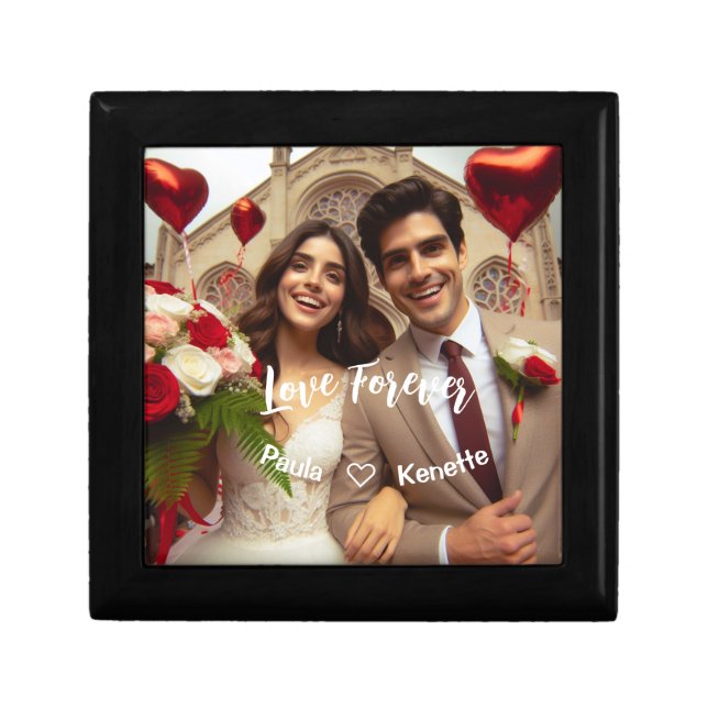 Valentines Day Candy Hearts Custom Photo  Gift Box (Front)