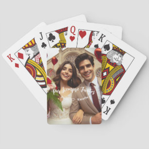 Valentines Day Candy Hearts Custom Photo Spanish Poker Cards