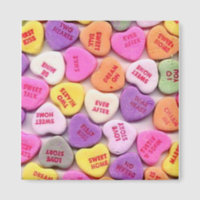 Valentine's Day Candy Hearts Magnet