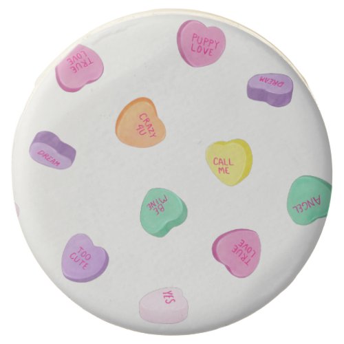 Valentines Day Candy Hearts Pattern Chocolate Covered Oreo