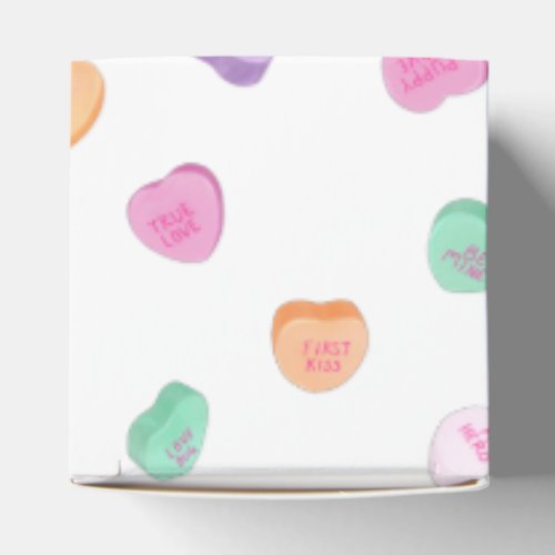 Valentines Day Candy Hearts Pattern Favor Boxes