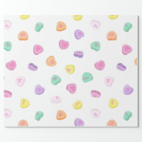 Candy Hearts Valentines Wrapping Paper