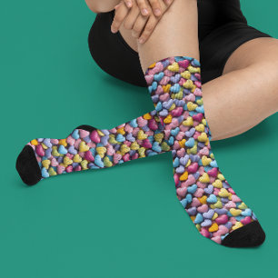 Valentine's Day Candy Hearts Socks
