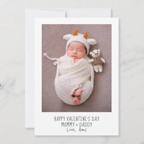 Valentines Day Card Baby Photo For New Parents 