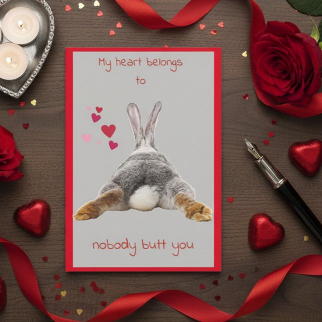 Valentines Day Card Cute Bunny Butt (Creator Uploaded)