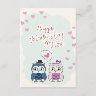 Valentine's Day Card Cute Owns Couple