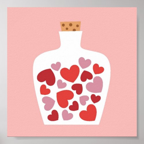Valentines Day card design Poster