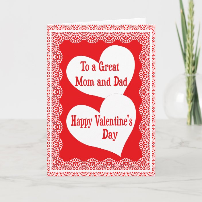 Valentine S Day Card For A Special Mom And Dad Zazzle Com