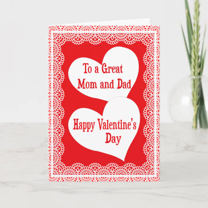 Happy Valentines Day Mother Valentine's Day Card For A Special Mom And Dad | Zazzle.com