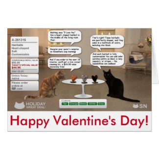 Valentine's Day card for cat lovers
