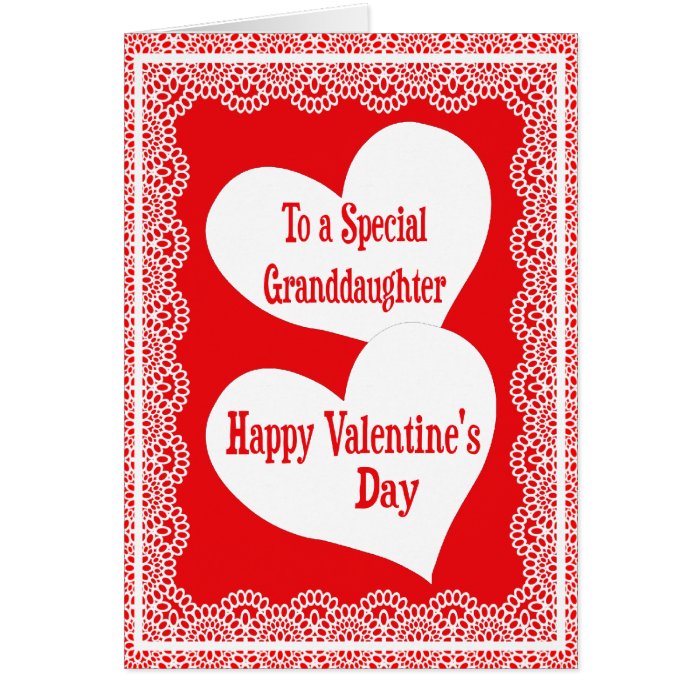 Valentines Day Card For Granddaughter Zazzle