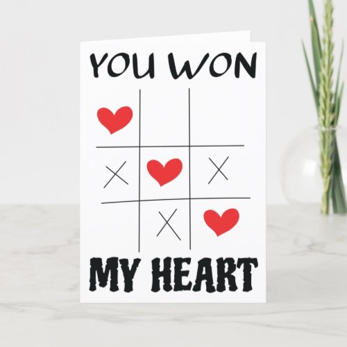 Valentines Day Card For Him You Won My Heart