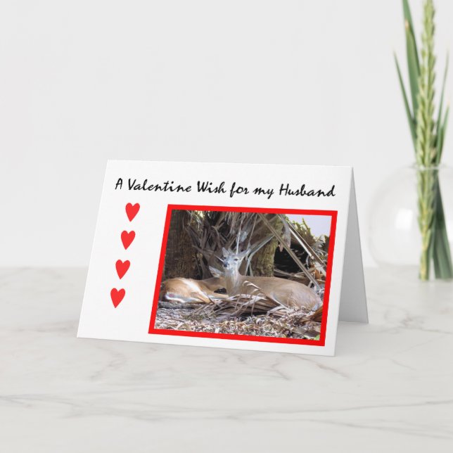 Valentine's Day Card for Husband with Deer (Front)