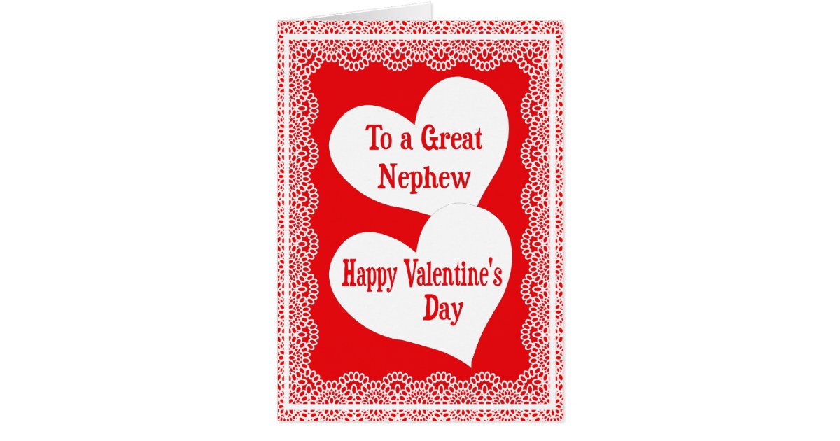 Valentine's Day Card For Nephew