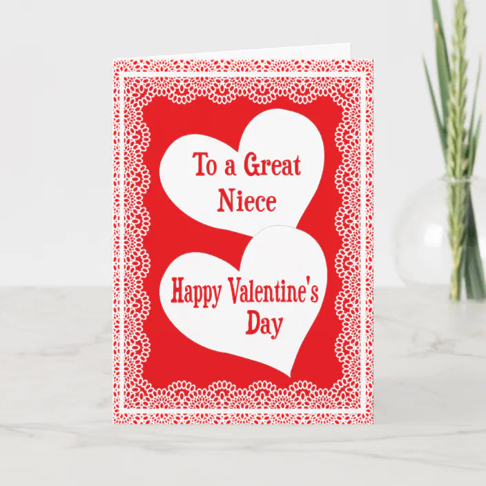 Happy Valentines Day Niece Images Valentine's Day Card For Niece | Zazzle.com