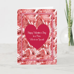 Valentine's Day Card for Special Mom with Flowers