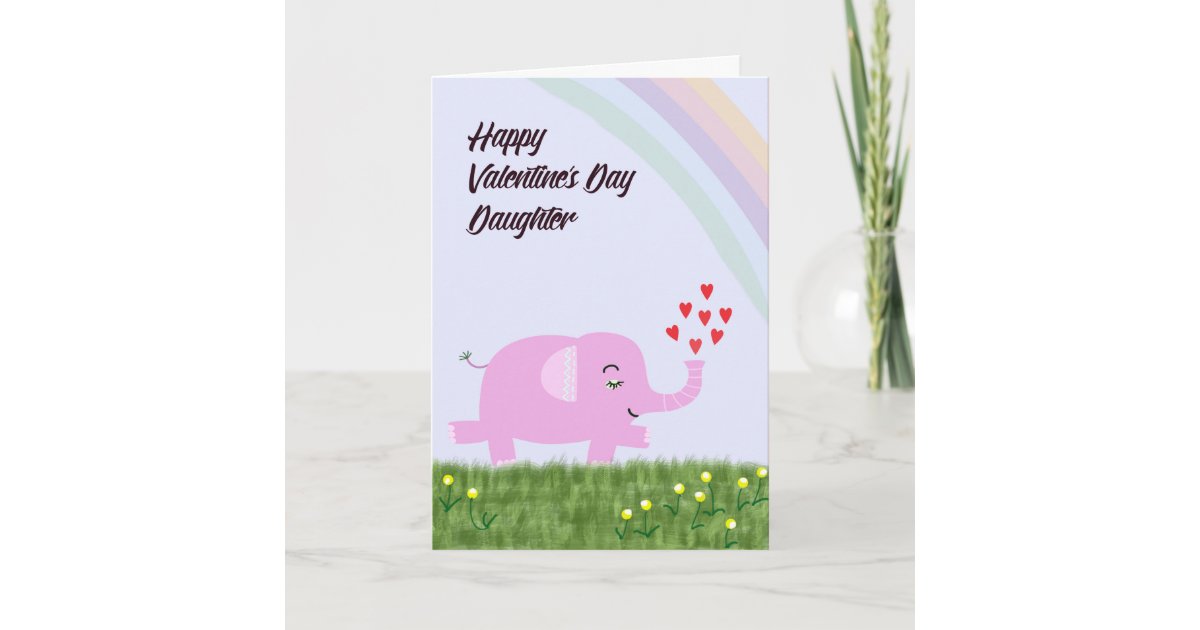 Valentine's Day Card for Young Daughter | Zazzle