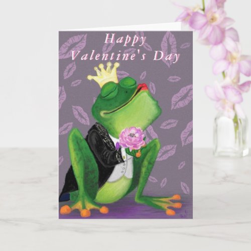 Valentines Day Card Frog Prince Love _ Fun