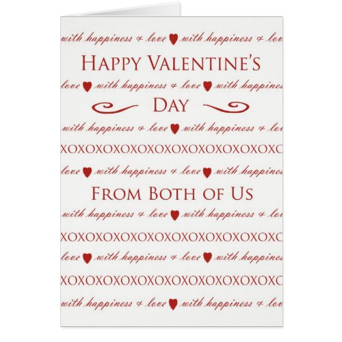 Valentines Day Card from Both of Us From Couple