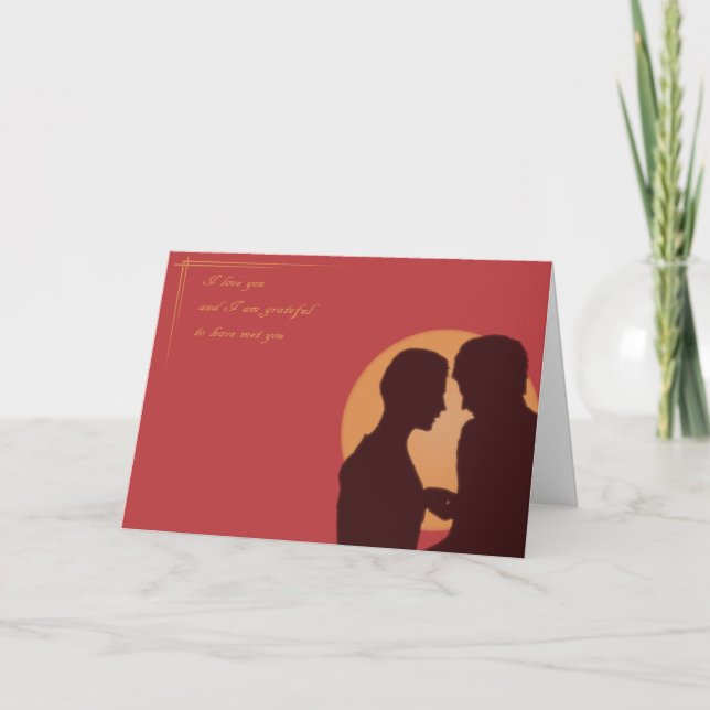 Valentine's day card. Gay love. Holiday Card (Front)