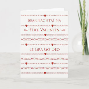 Valentine's Day Card in Irish, With Love Forever
