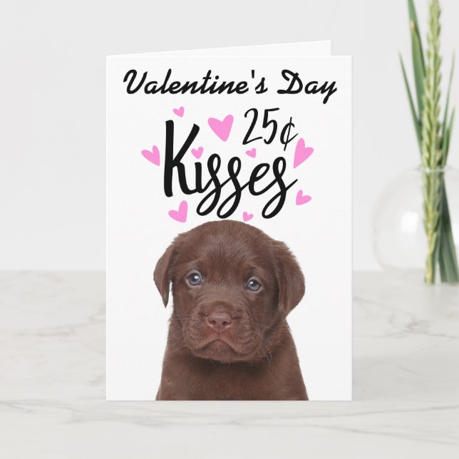 Valentine's Day card kisses ...from the dog (Front)