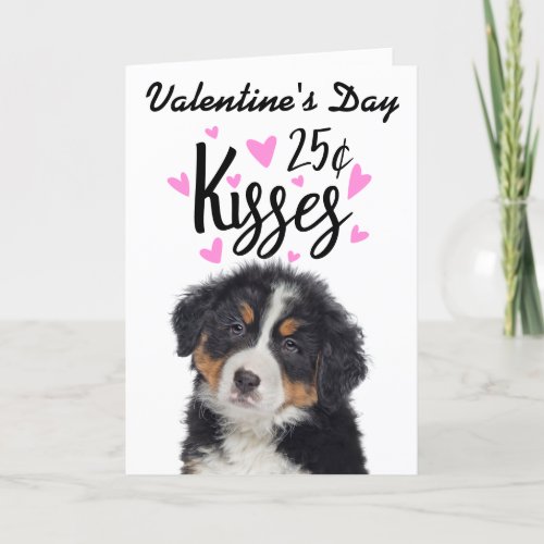 Valentines Day card kisses from the dog