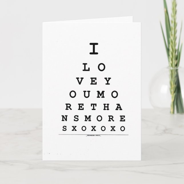 Valentines Day Card Love you more than (Front)