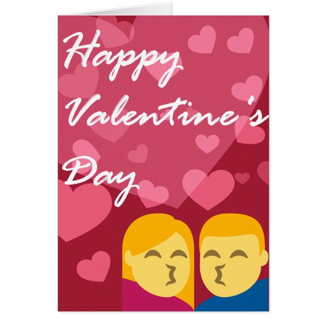 Valentine's Day Card Man Woman Kissing