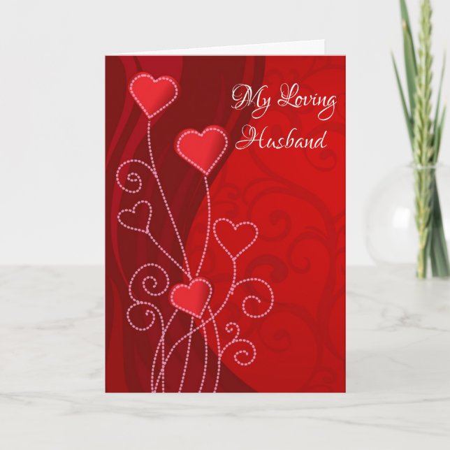 Valentine's Day Card-My Loving Husband  Holiday Card (Front)