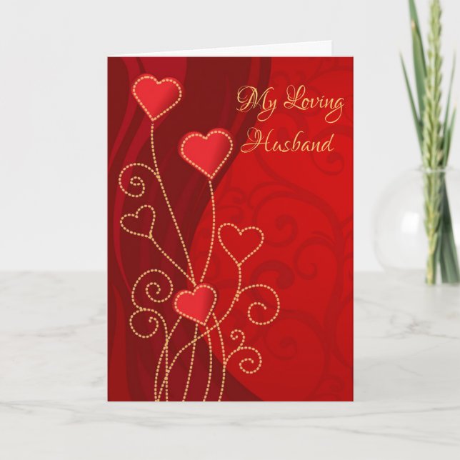 Valentine's Day Card-My Loving Husband  Holiday Card (Front)
