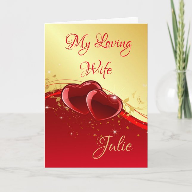 Valentine's Day Card-My Loving Wife Holiday Card (Front)