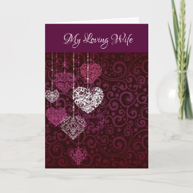 Valentine's Day Card-My Loving Wife  Holiday Card (Front)