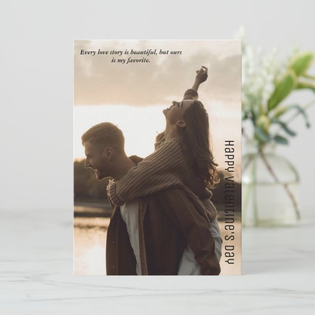 Valentine's Day card, romantic card, love card (Standing Front)