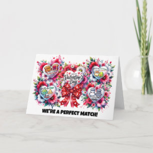 Valentine's Day Card, "We're a Perfect Match!" Card