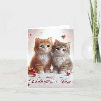 Valentine's Day card with cats